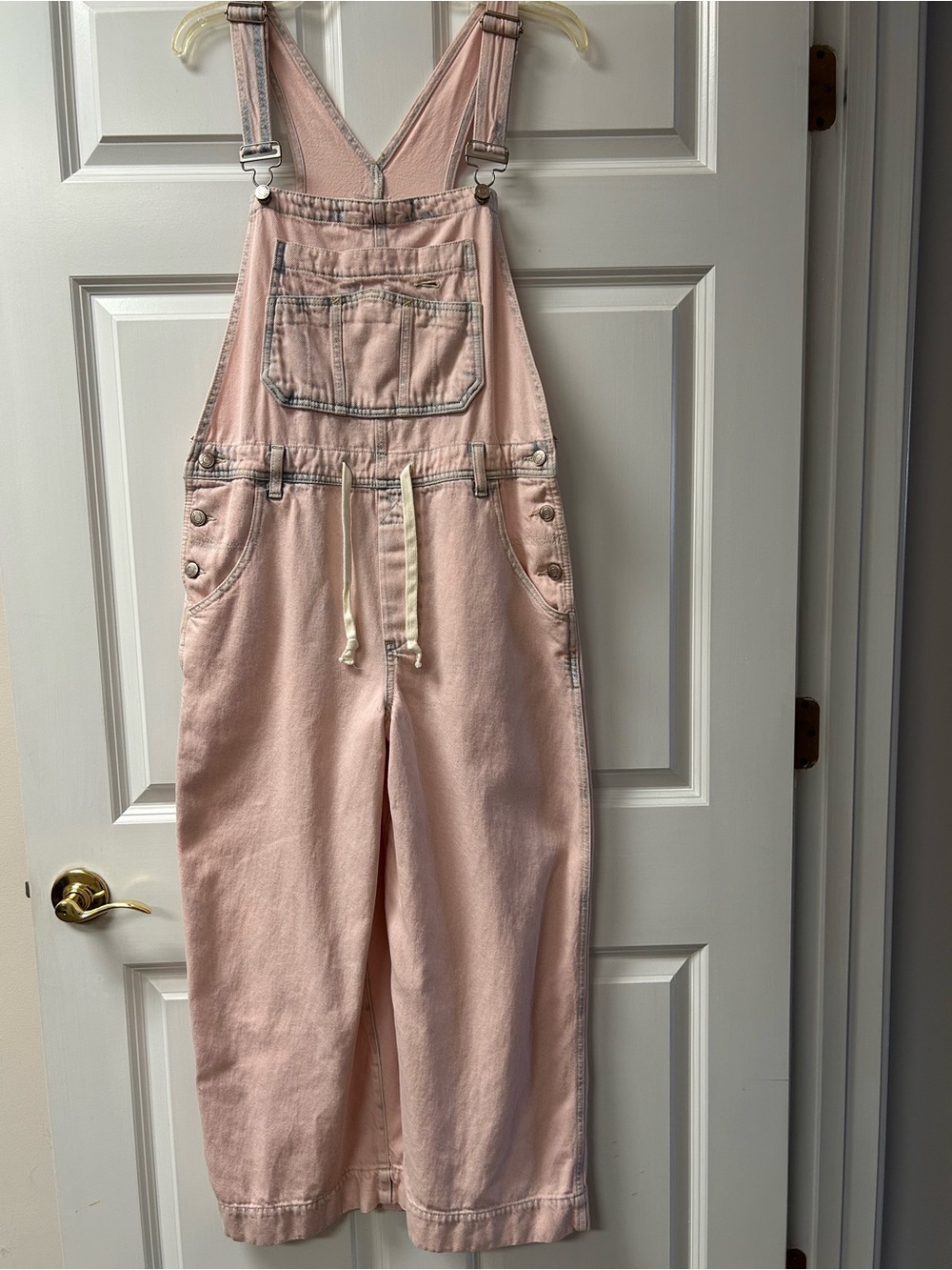NWOT- Gap Super Baggy Wide Leg Pink Wash Overalls- SP
